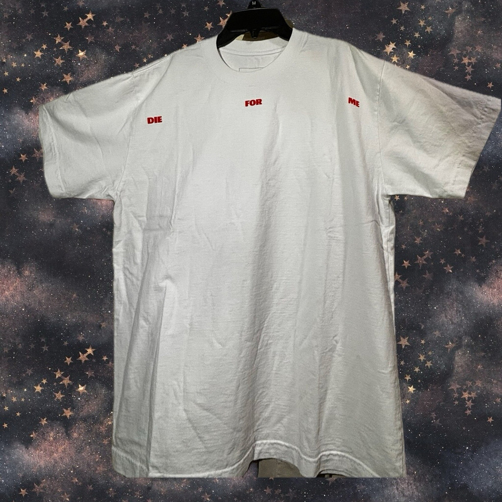 XO The Weeknd 'Die For You' T-Shirt•Lightening Bolt Back•White Size Medium•New - Picture 2 of 5